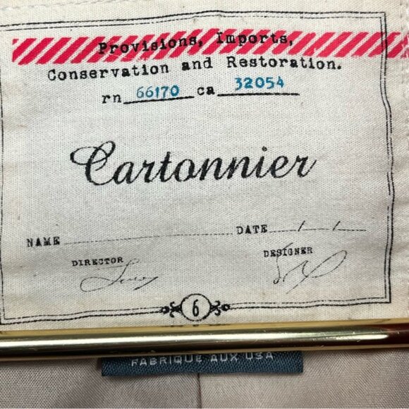 Cartonnier burnt orange/red rouched sleeve blazer jacket size 6 - Picture 3 of 7